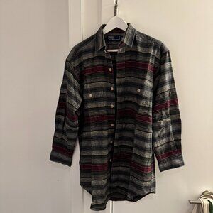 VINTAGE 90S POLO RALPH LAUREN SHIRT SIZE MEDIUM 100% COTTON MADE IN CANADA